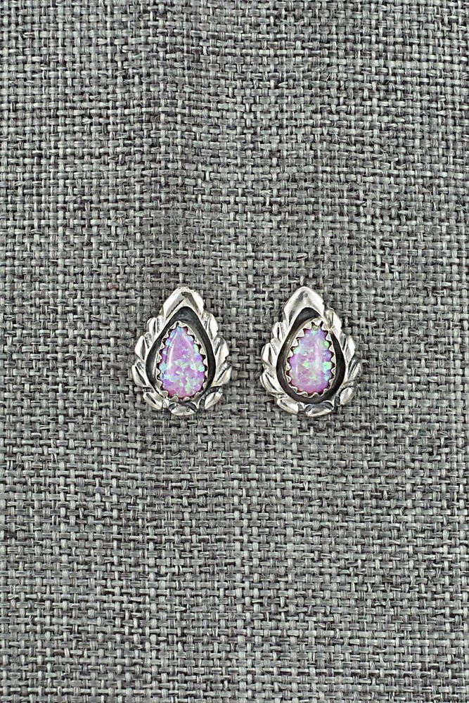 Opalite & Sterling Silver Earrings - Angeline Platero