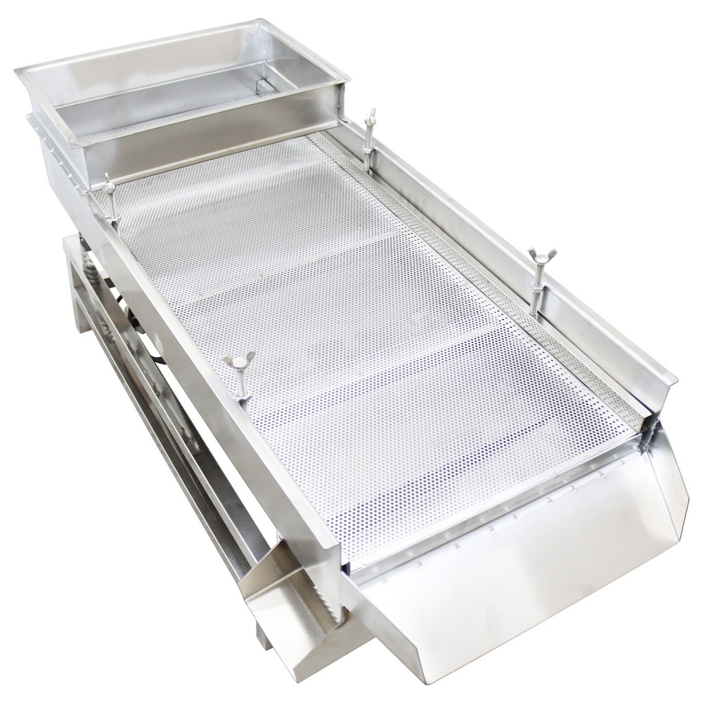 Electric Linear Vibrating Screen Sifter Sieve Machine 3mm Screen Single Layer