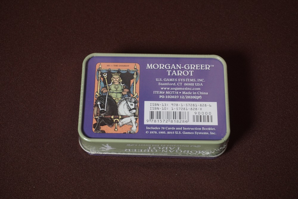 Morgan-Greer Tarot Card Deck in a Tin, Pocket Sized Cards