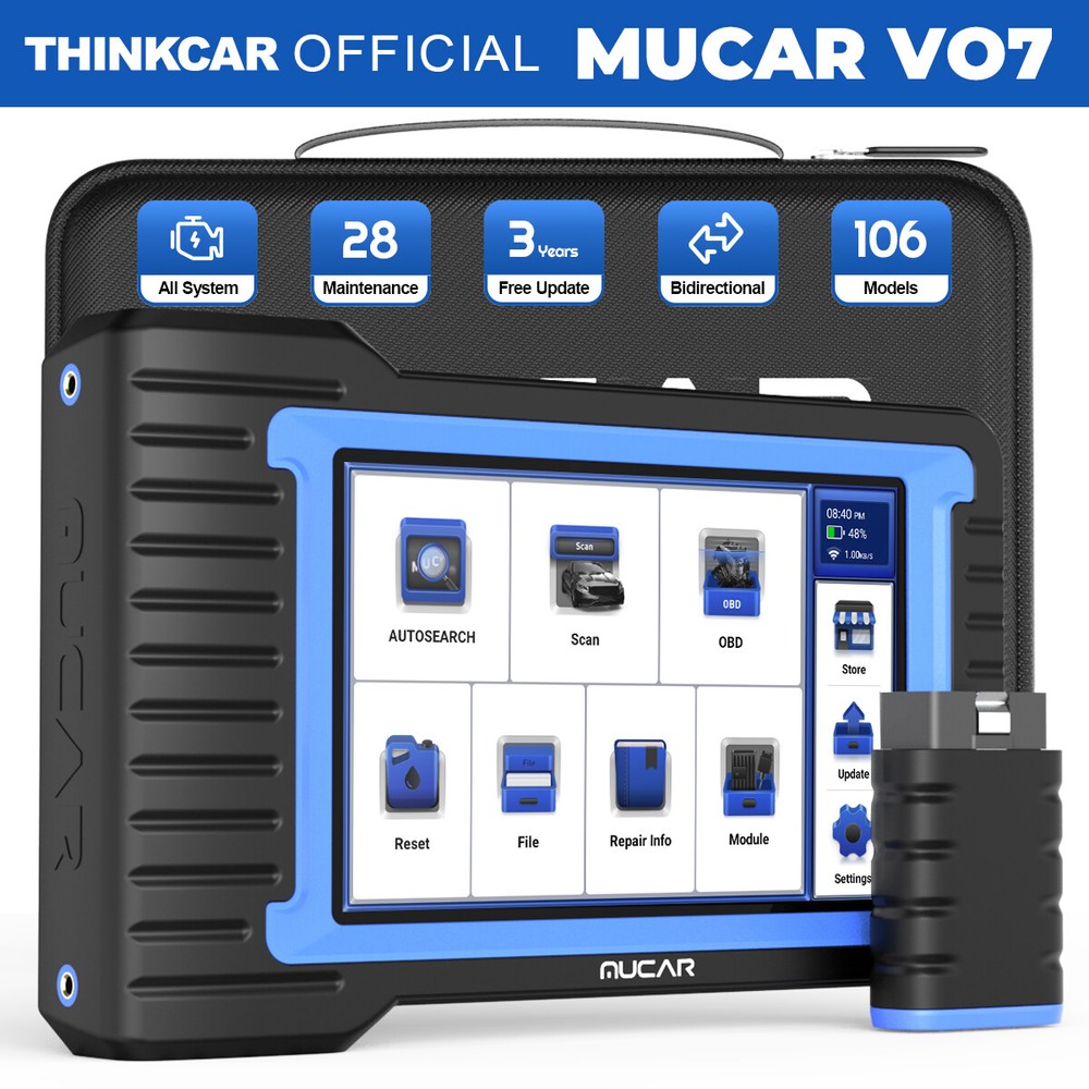 MUCAR VO7 OBD2 Scanner Bidirectional Car Diagnostic Tool All System ECU Coding