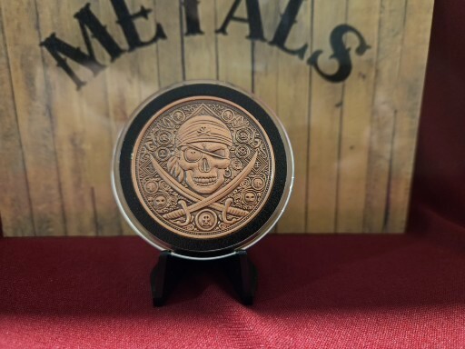 2024 Pirate Skull and Crossbone Pure Copper 1oz Copper