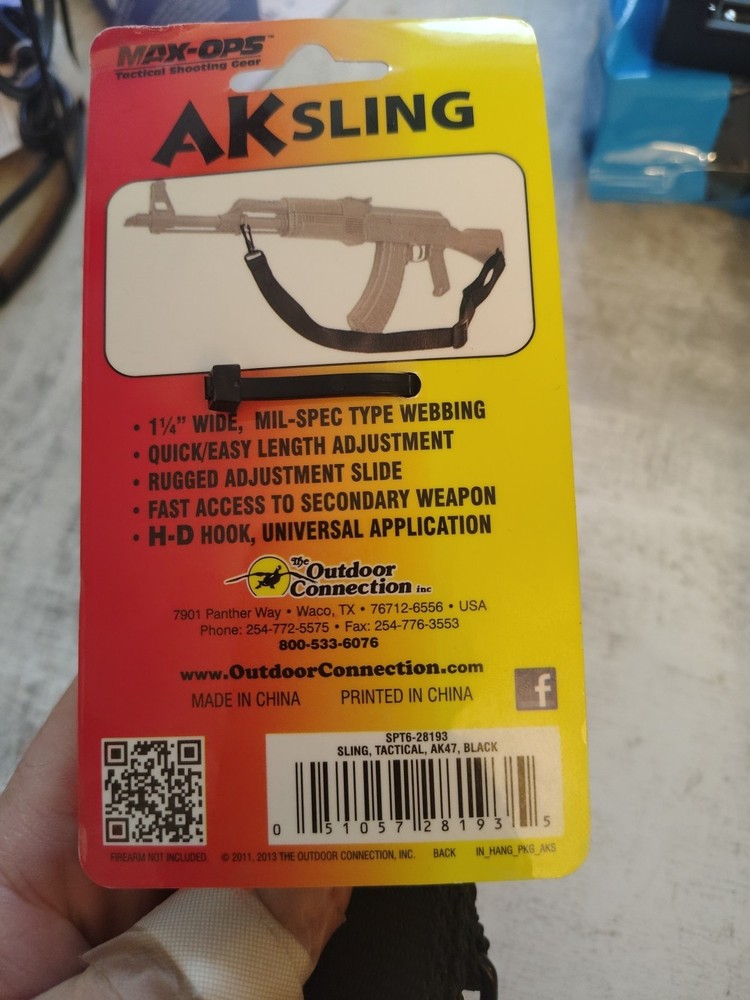 MAX-OPS AKStyle TACTICAL SLING TWO POINT BLACK