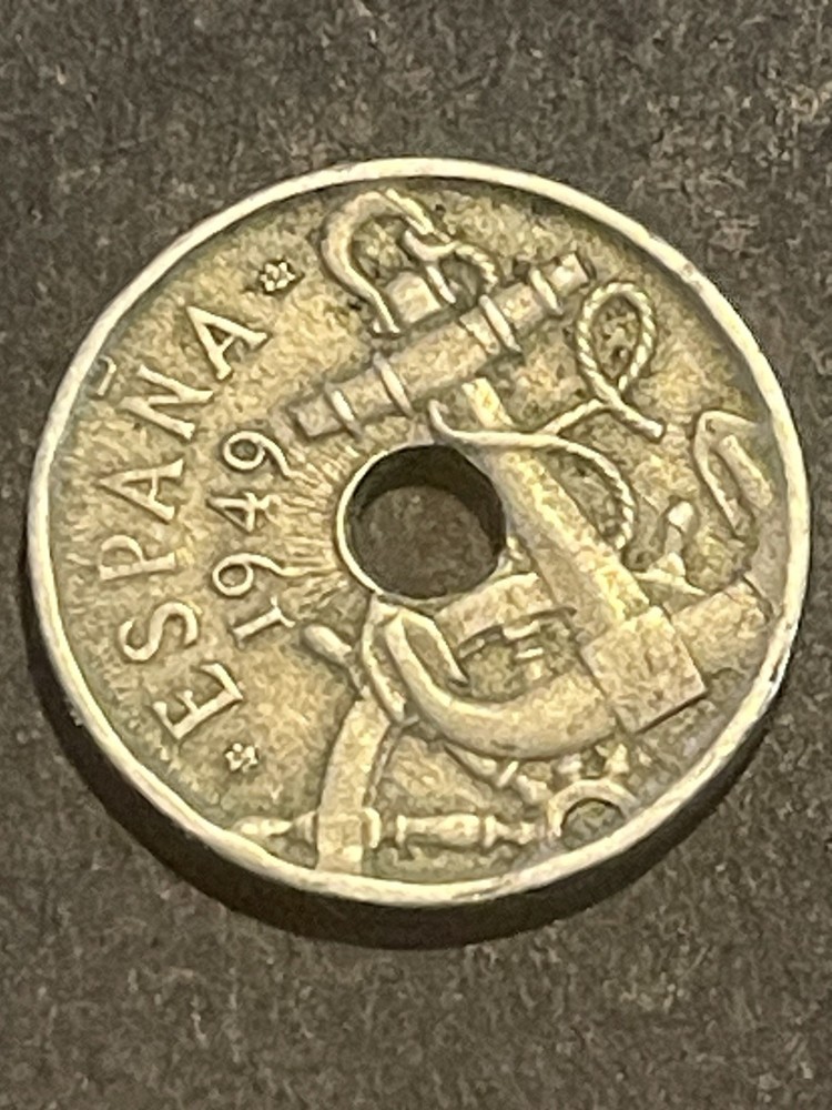1949 Spain 50 Centimos Coin X2950