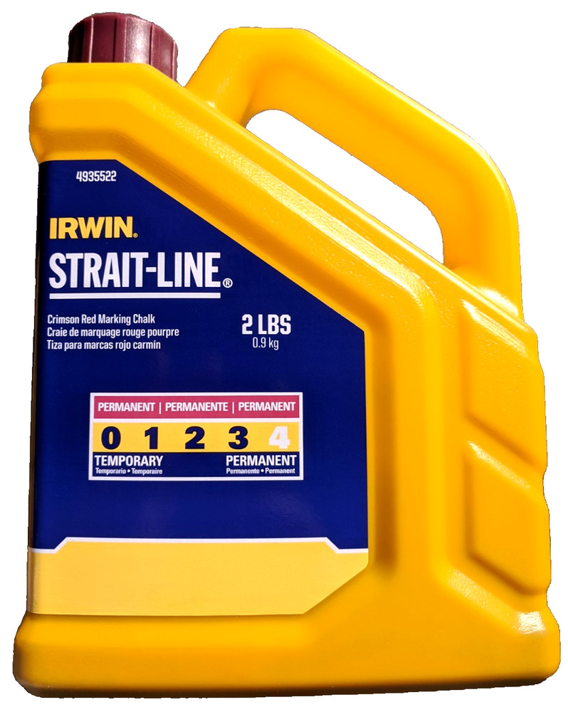 3 PK Irwin Tools Irwin Strait-line 4935522 Permanent Staining Marking Chalk 2LBS