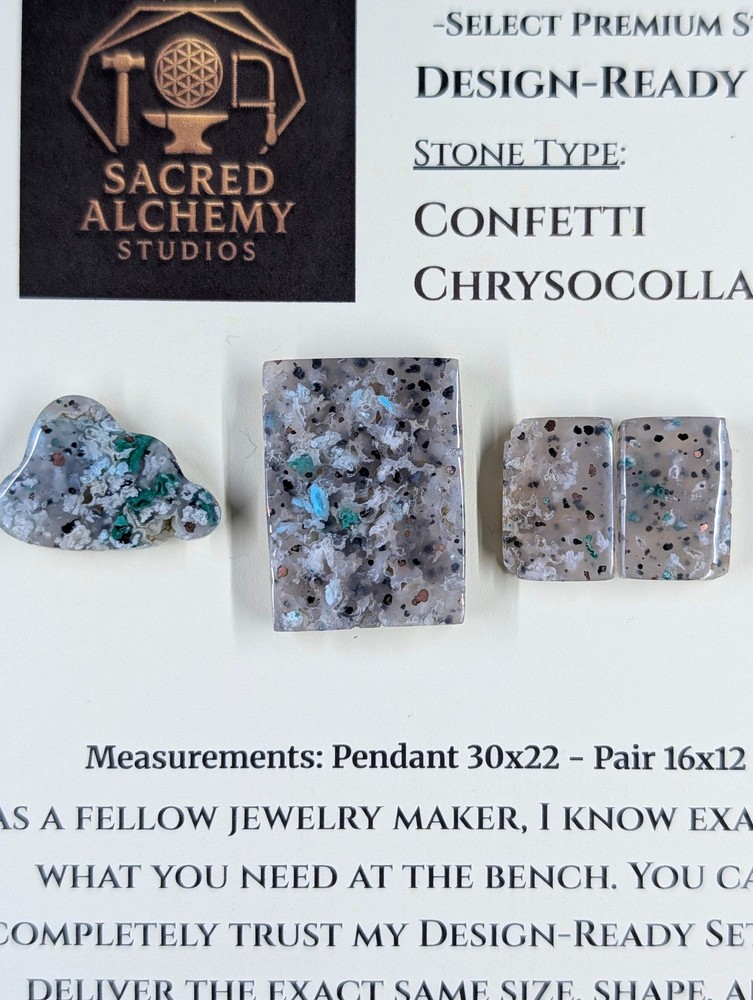 Rectangle Shape - Confetti Chrysocolla - Sacred Alchemy Select - Design-Ready Se