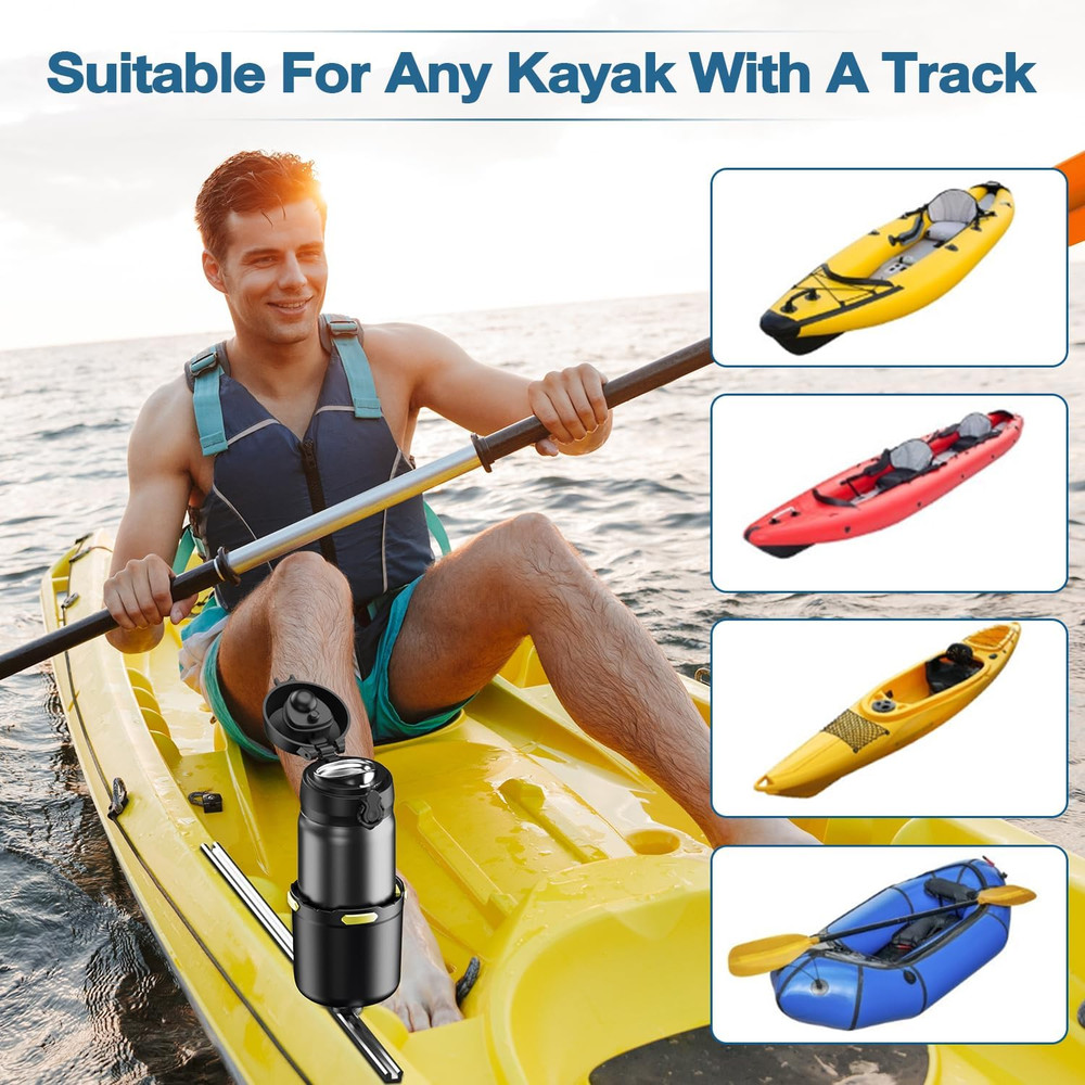 Multifunctional Kayak Cup Holder with Mount for Drinks and Tools