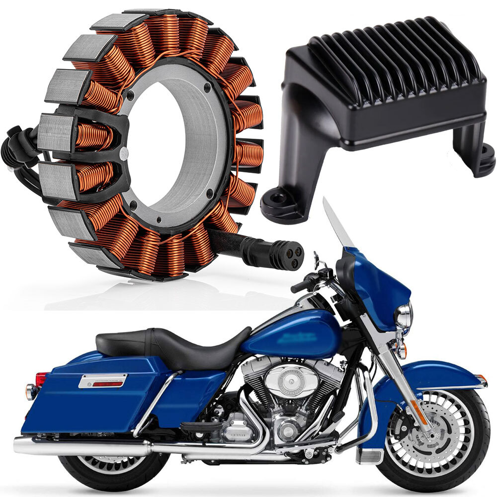 For 06-08 Harley Electra Glide FLHT 50 Amp Stator + Voltage Regulator Rectifier