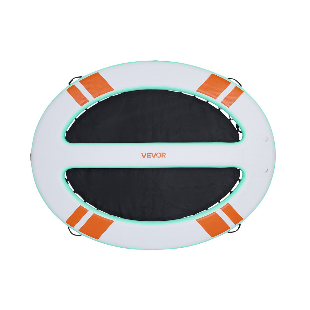 Inflatable Floating Dock, 10x8 FT Round Inflatable Dock Platform, Non-Slip Water