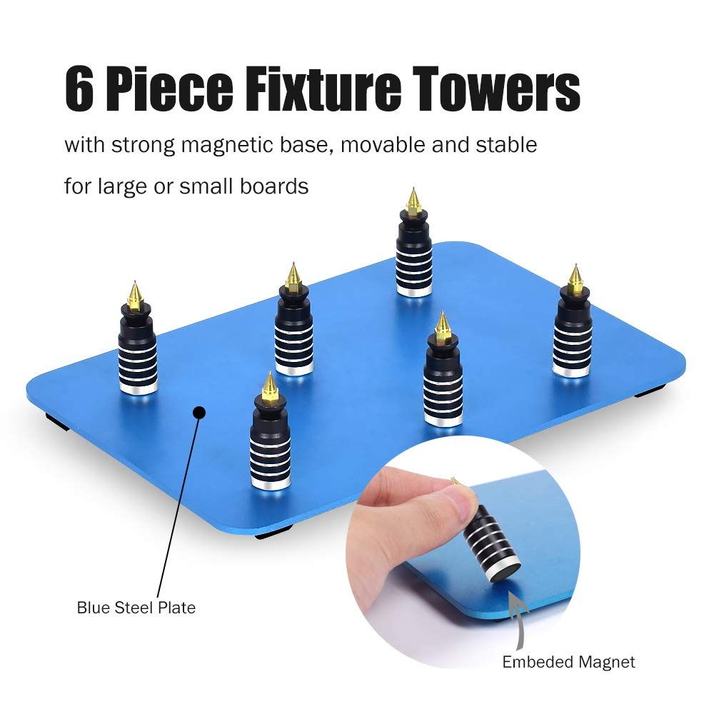 Soldering Helping Hands 6Pcs PCB Circuit Board Holder ESD Blue