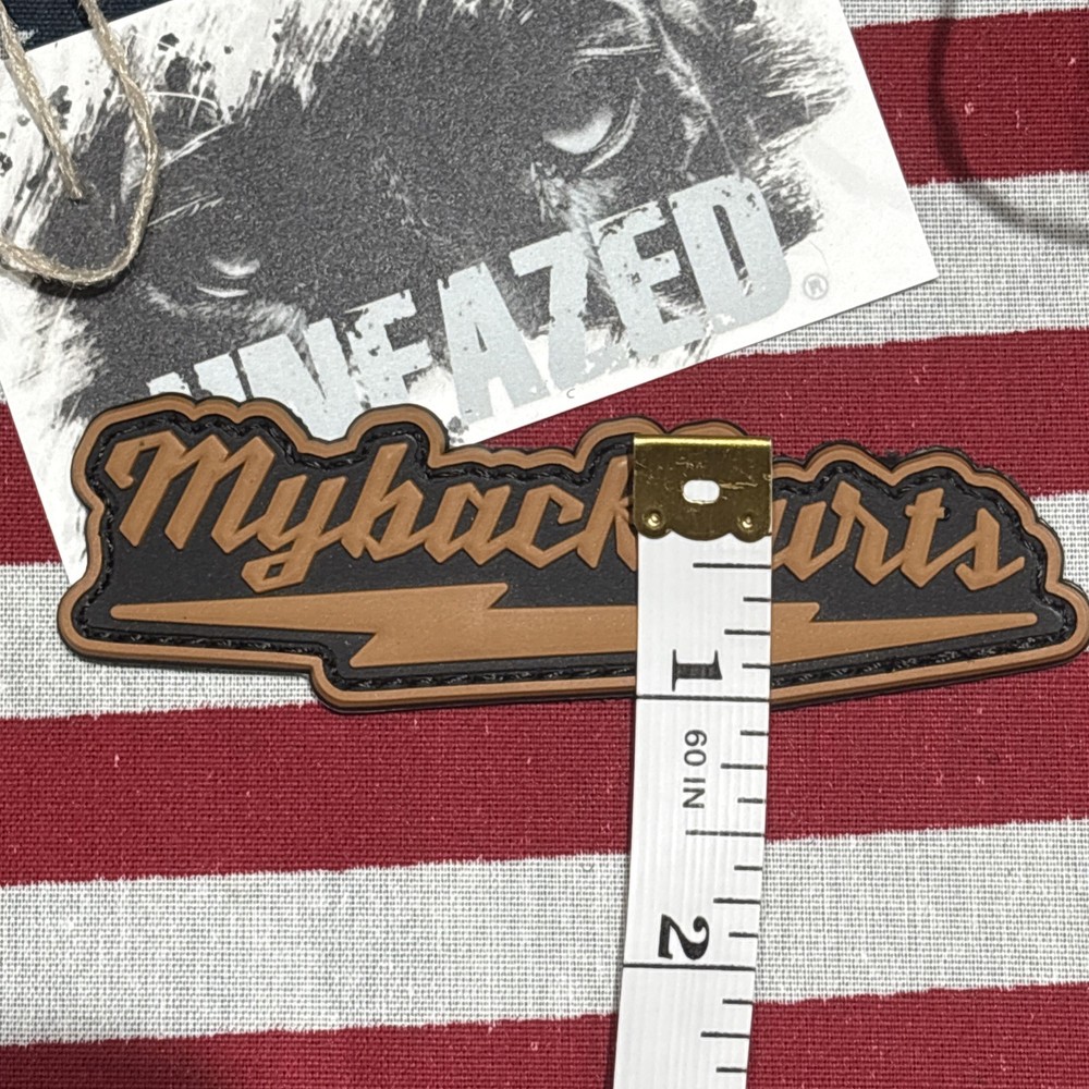 PvC My Back Hurts BR Tactical Hook & Loop Patch Rubber 3d