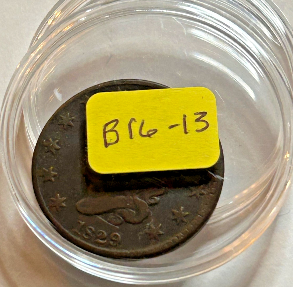 1829 Coronet Head Large Cent, Mostly Full Liberty, Nice Reverse - B16-13