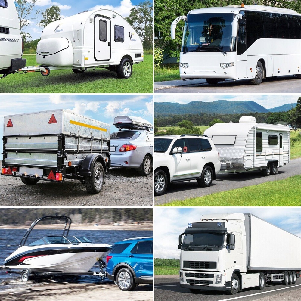 MICTUNING 8ft Trailer Cord 7 Way Plug Inline Junction Box 7-Pole Wiring Harness