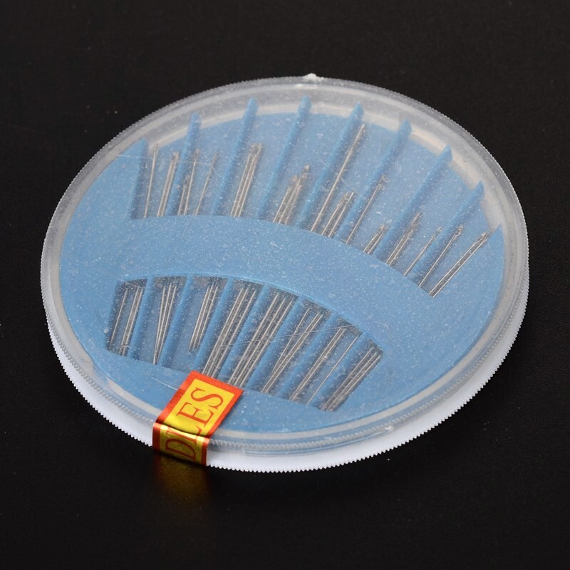 Iron Sewing Needles, with Plastic Boxes 25pcs/box. 3 boxes per order