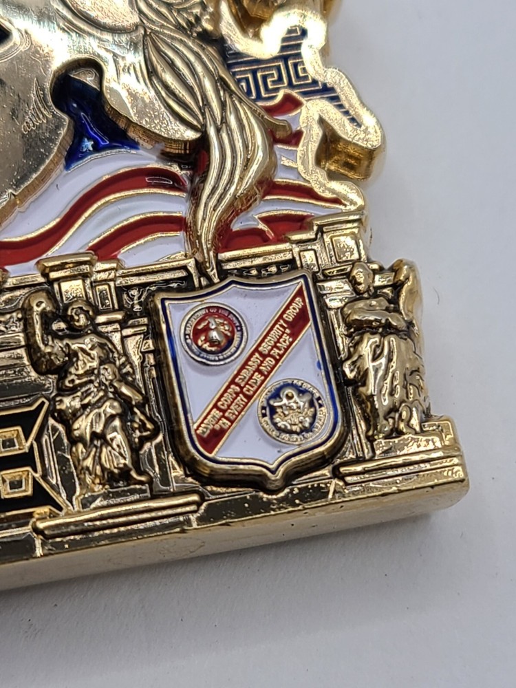 USMC MSG Marine Security Guard Detachment Rome, Italy Challenge Coin