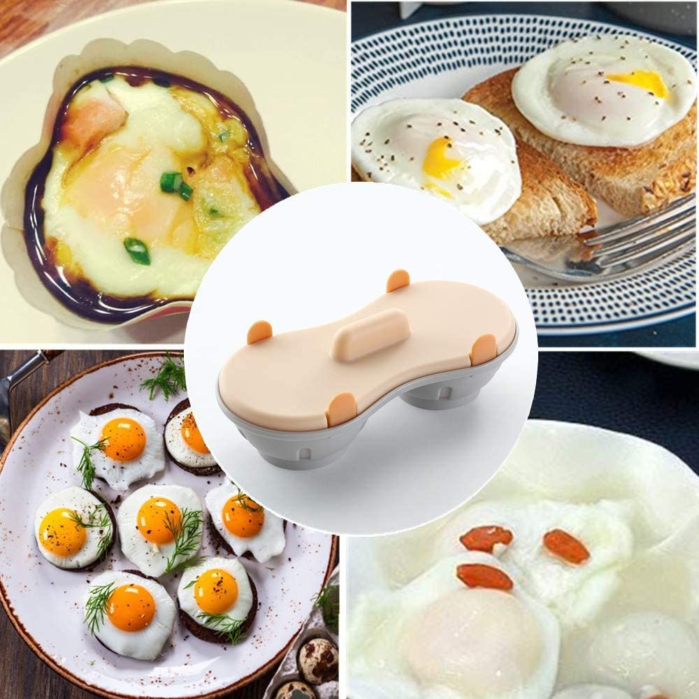 Microwave Egg Steamer, Poached Egg Maker, BPA Free, Blue