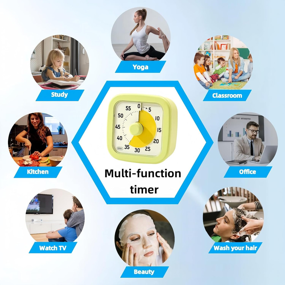 Visual Timer for Kids Timer Home - 60 Minute Kids Visual Timer for Classroom Hom
