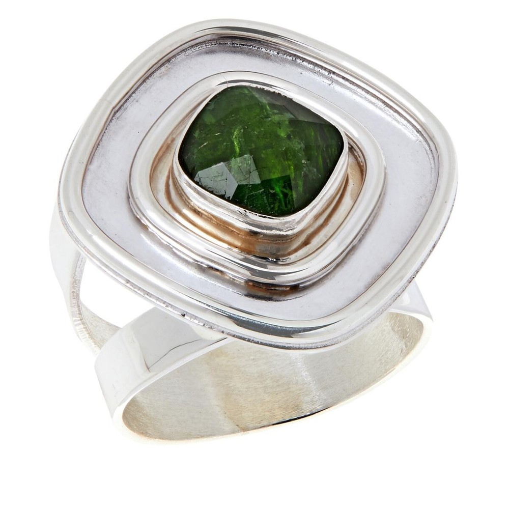 Jay King Sterling Silver Green Chrome Diopside Ring. Size 7