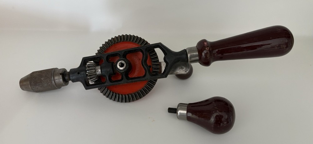 Vintage Boxed Stanley 805 5/16" Hand Drill plus bits