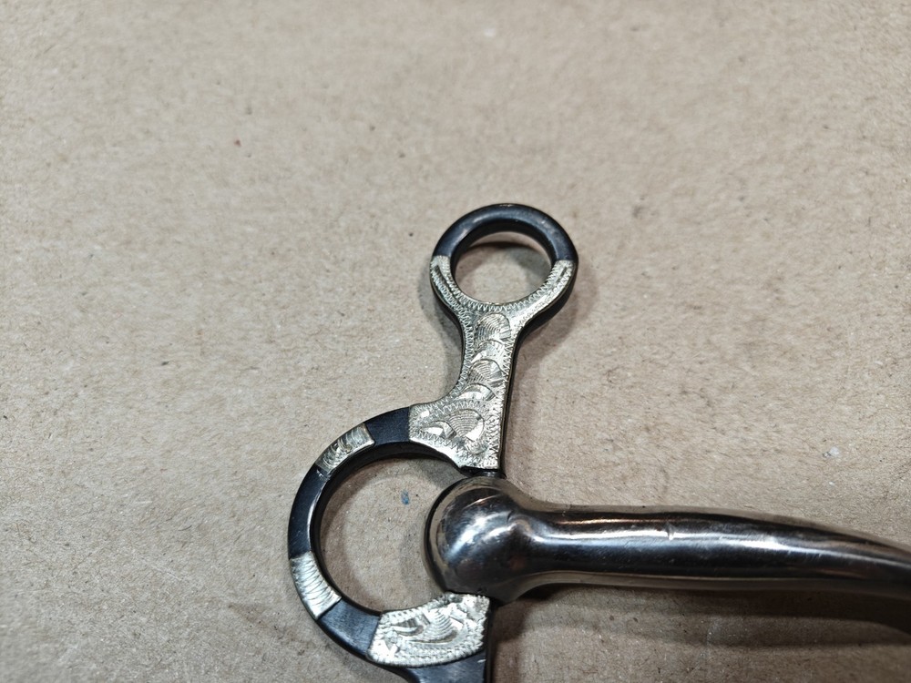 AJ Tack Argentine Snaffle Bit with Engraved Cheeks, 5-1/2” 🇺🇲