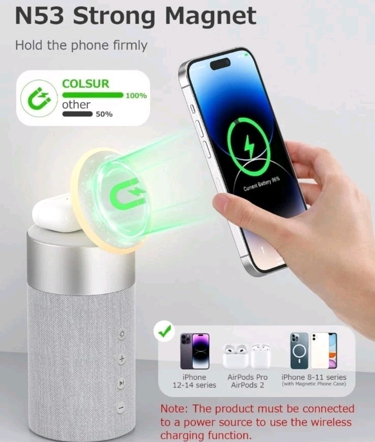 Iphone - Mood Light Wireless Charger Speaker