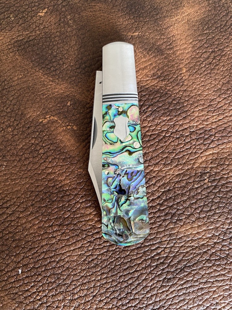 Jack Wolf Gateway Barlow-Abalone Handle w/ Handmade Custom Leather Sheath!