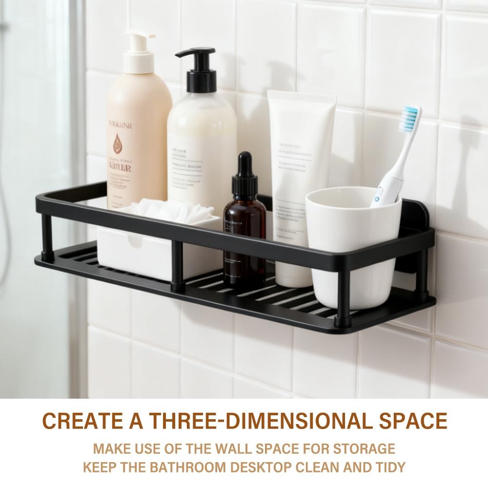 2pc Wall Mounted Floating Shelf, Detachable Storage Rack,No Drill Shelves for...