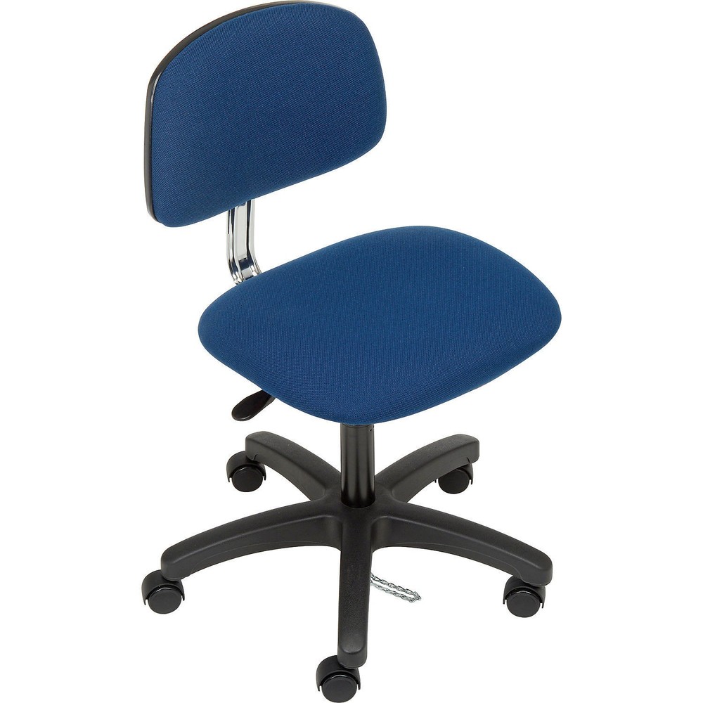 ESD Chair Fabric Navy Armless Mid Back