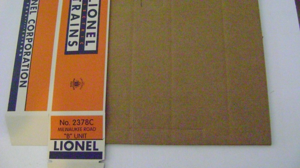 Lionel 2378 Milwaukee AB Engine Licensed Reproduction Boxes
