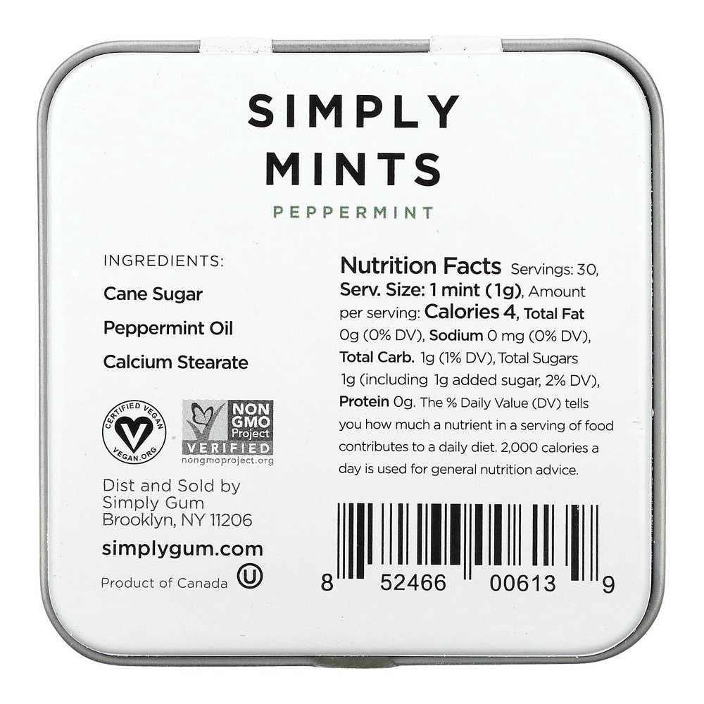 Mints, Peppermint, 1.1 oz (30 g)