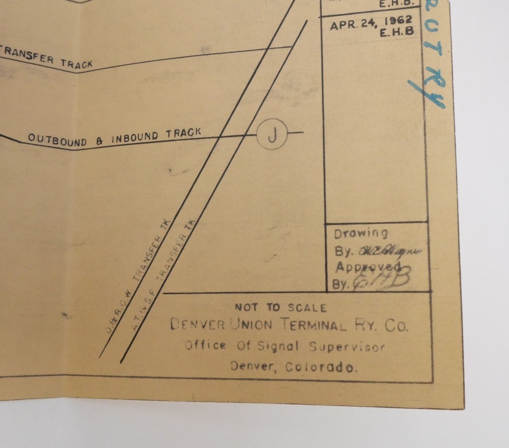 Interlocking A & B Switch & Signal Location Plan, Denver Union Terminal Railway