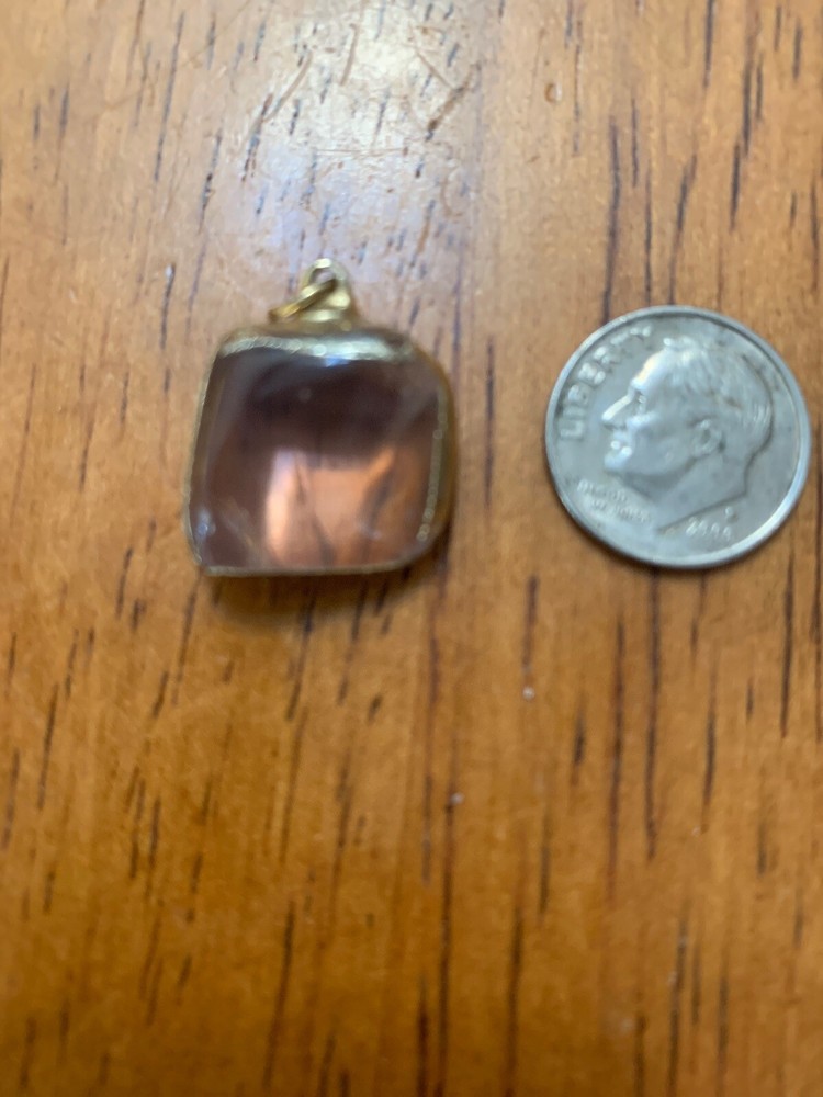 24k Gold Dipped Amethyst Crystal Pendant