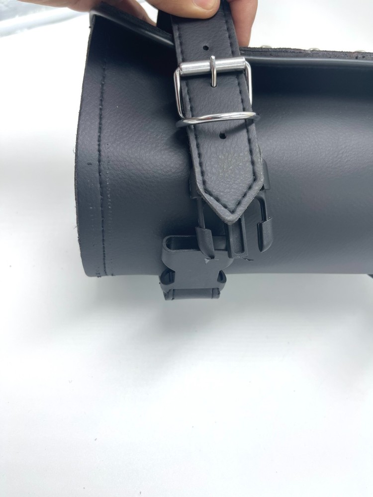 Motorcycle Front Fork Tool Bag PU Leather Handlebar Sissybar Storage Bag General