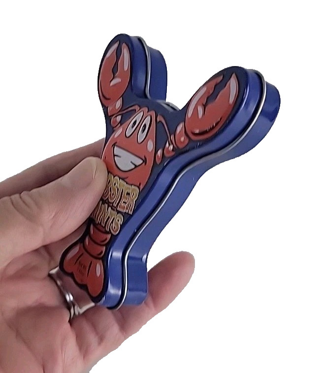 Small LOBSTER MINTS Novelty TIN (empty) - 3.5" H