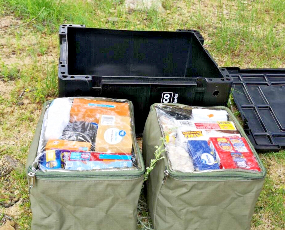 Set of 2 Wolfpack Canvas Pouches 1/2 + 1/2