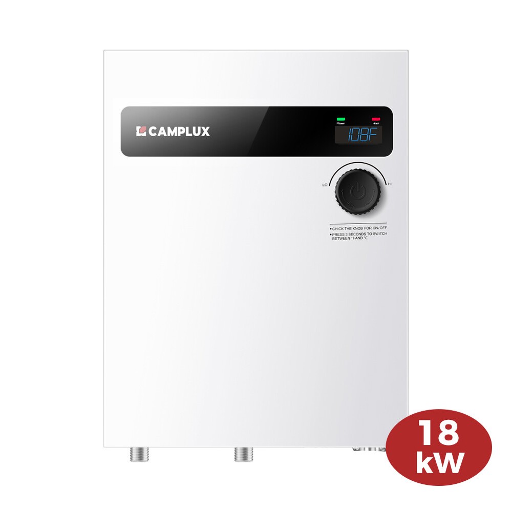 CAMPLUX Tankless Water Heater Electric 8/14/18/27kW 240V for Whole House Shower
