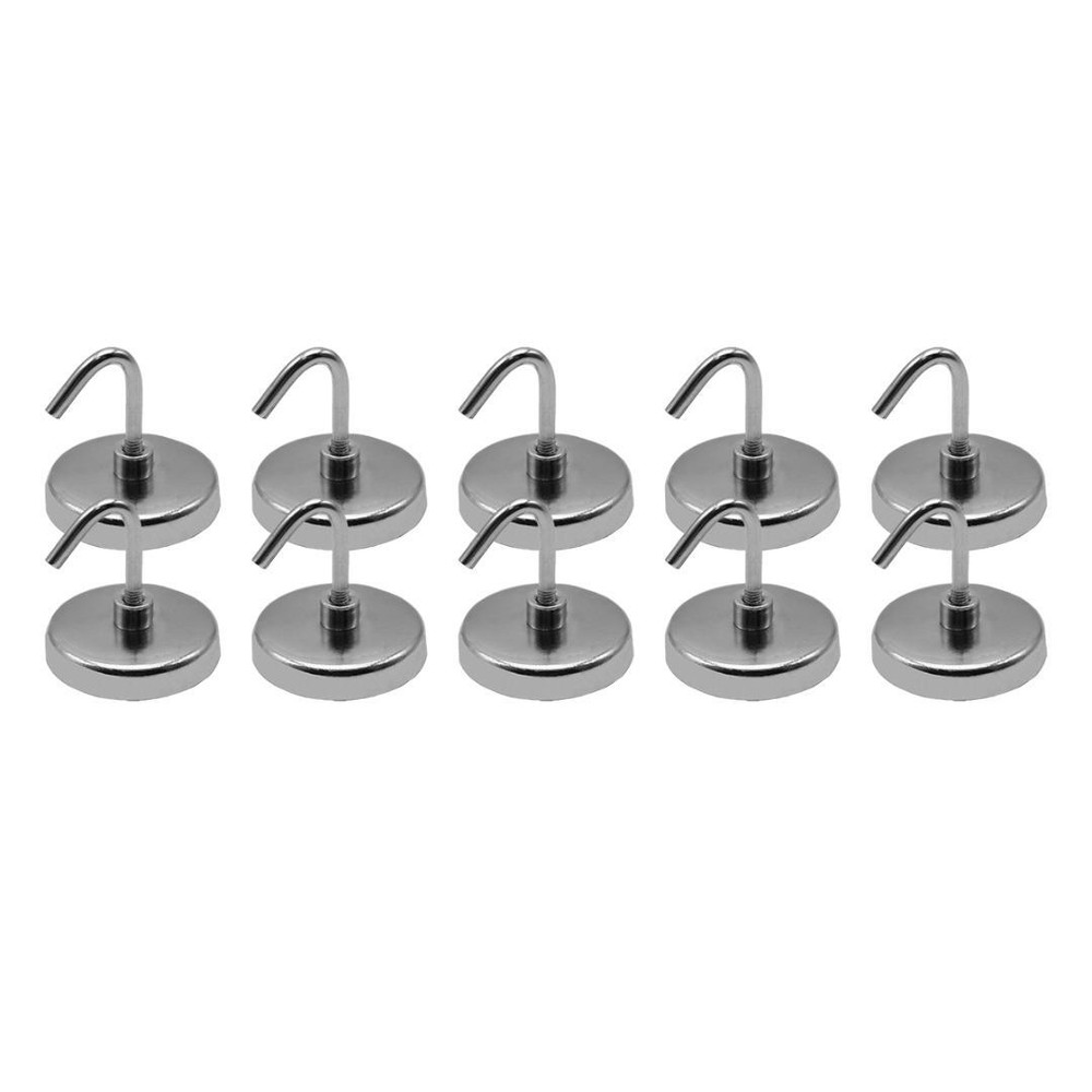 Grip 10pc 1-1/2" Magnetic Hooks 8 LBS Set 53465