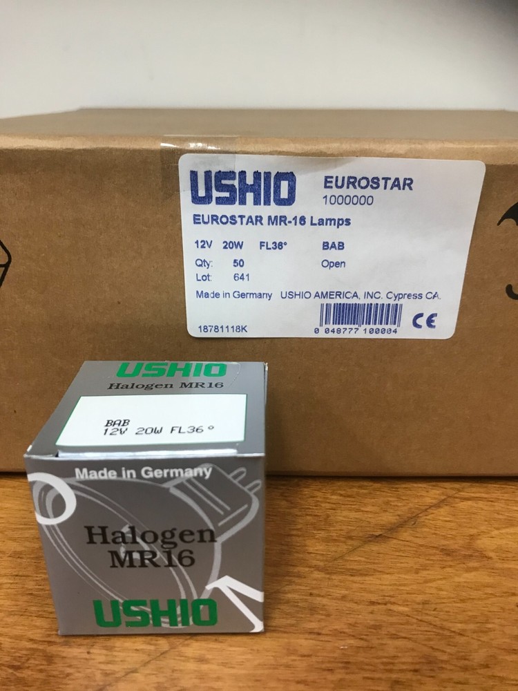 Ushio  MR16 LAMP  BAB  12V 20W FL