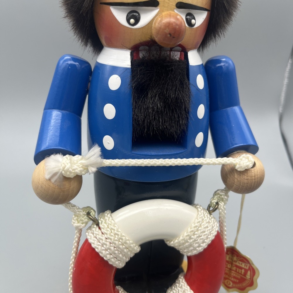 STEINBACH NUTCRACKER GERMAN WOODEN NUTCRACKER CHUBBY SAILOR S1321 Naval Captain