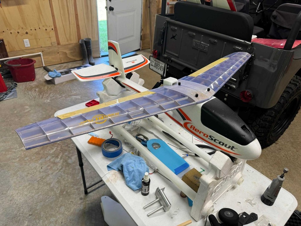 Aeroscout wing, Slow flyer wing, short kit with covering.