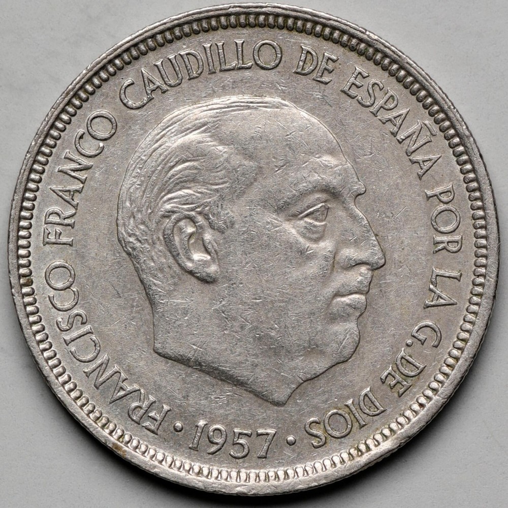1957 Spain (1974) 5 Pesetas