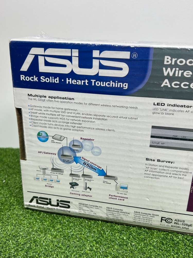NEW Asus WL-320gE BroadRange Wireless Access Point Bridge Repeater Gateway