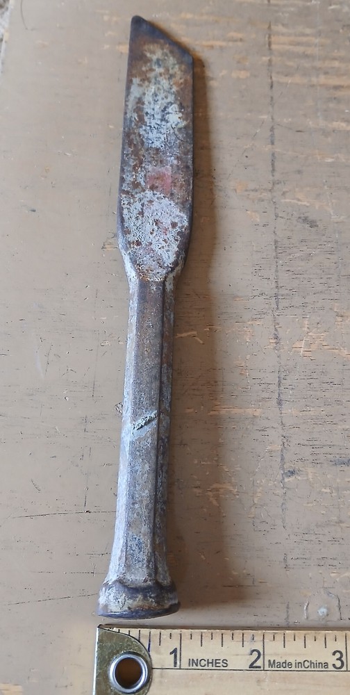Vintage Chisel with Angled Tip - Used 9.5" Long