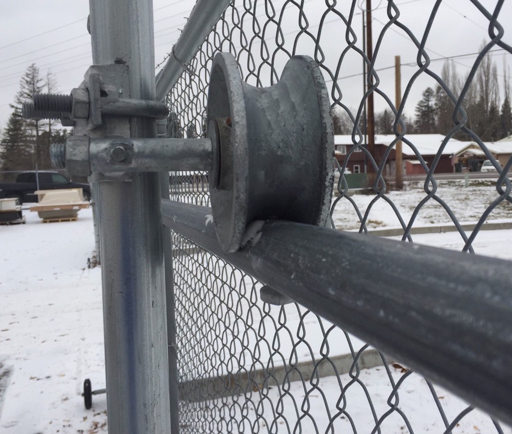 (2) Chain Link Rolling Gate NYLON TRACK ROLLERS: 2" x 1-5/8" Track Wheels