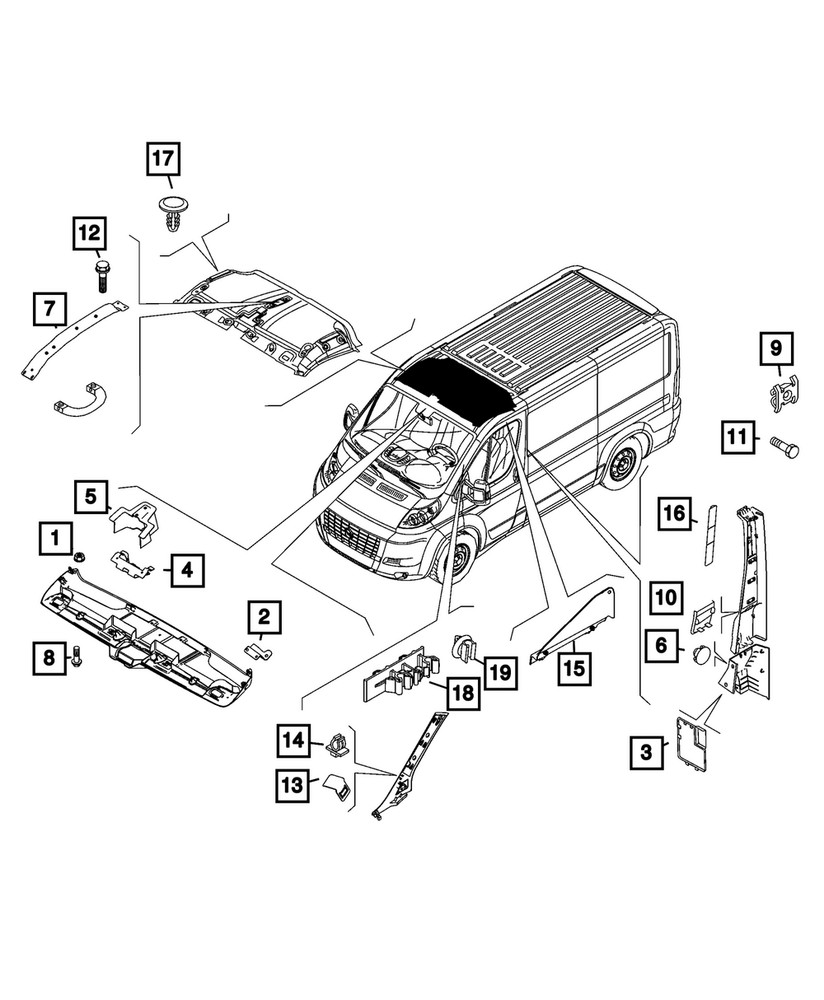 Genuine Mopar Bracket Left 68134320AA