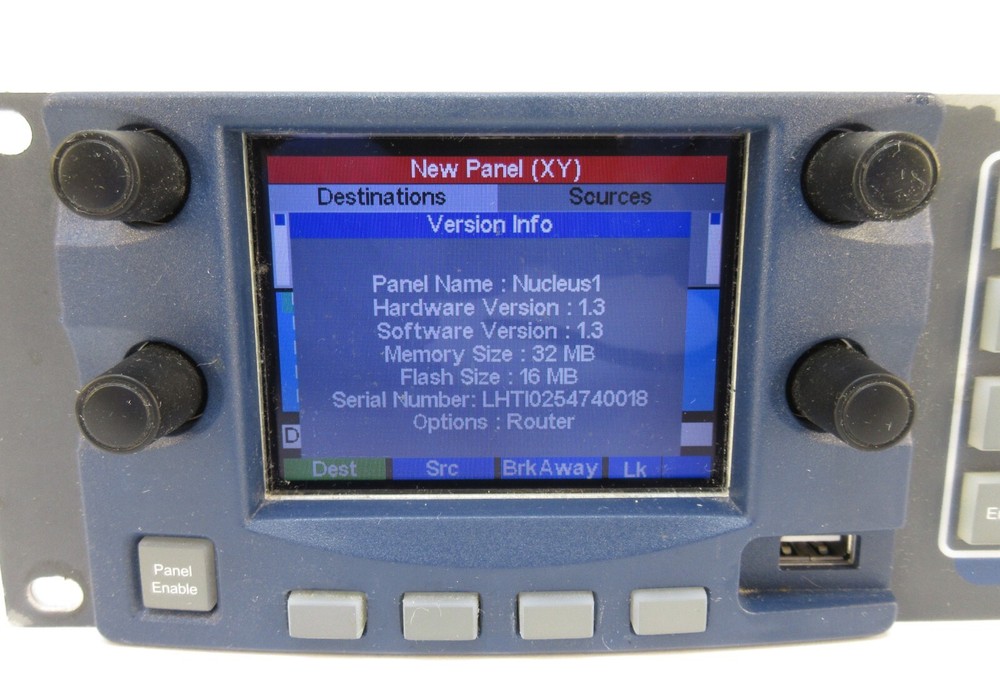 Leitch Harris Nucleus Control Panel with Option Router