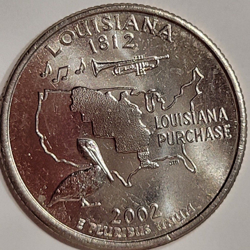 $  .25 2002-P Louisiana State Quarter BU UNC From Mint Roll