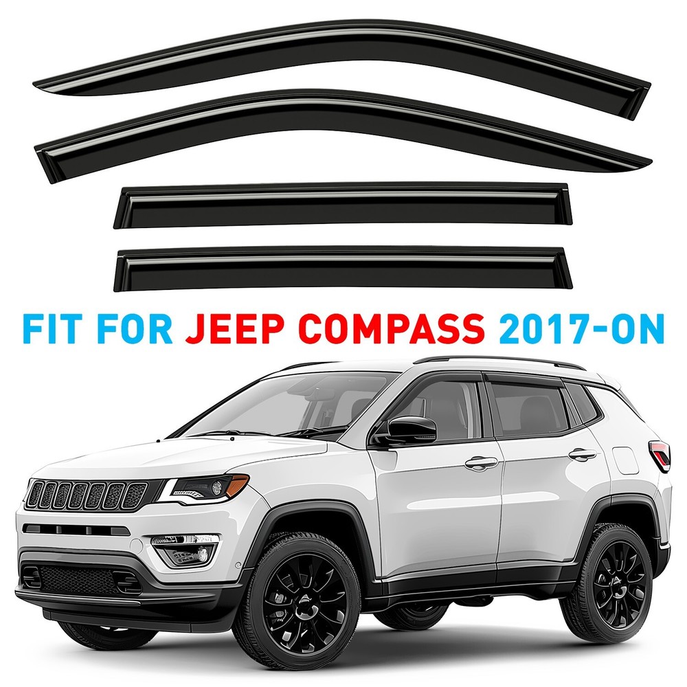 Rain Guards Vent Visors Shade for 2017-2026 Jeep Compass