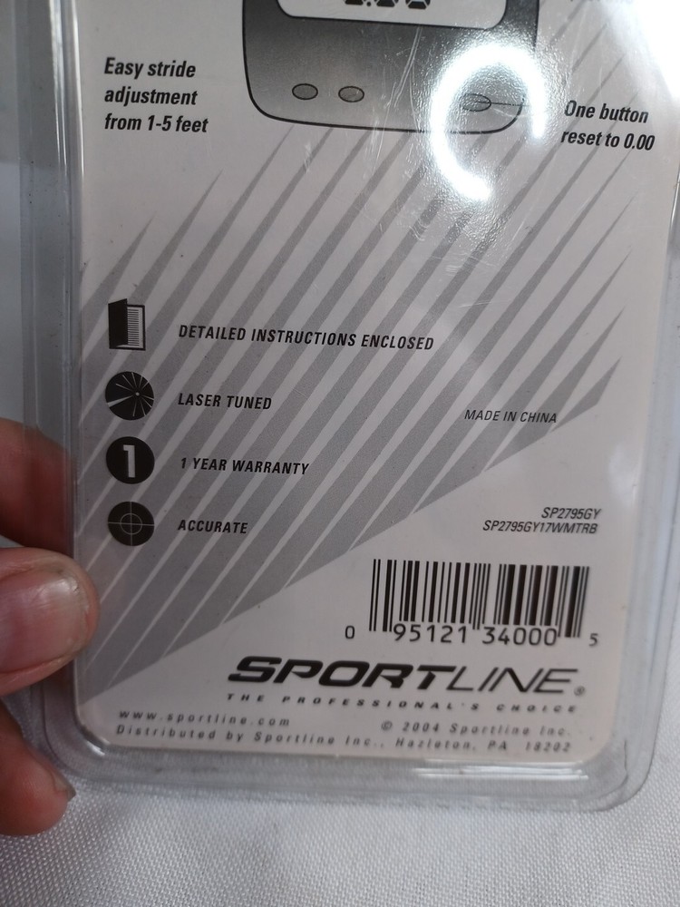 SPORTLINE Electronic Pedometer Walking Jogging Step Count & Distance Tracker New