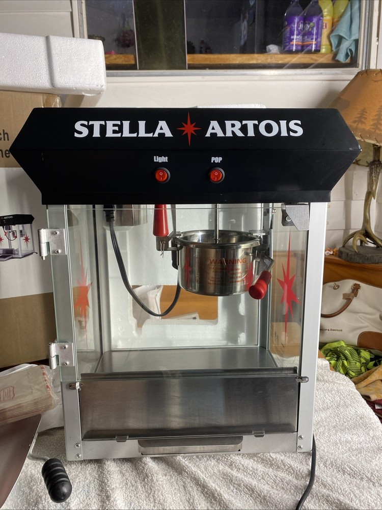 Eden/Stella Artois tabletop popcorn maker ( used once ) w/ manual