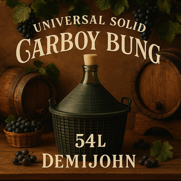 LD Carlson Universal Solid Carboy Bung 54L Demi John